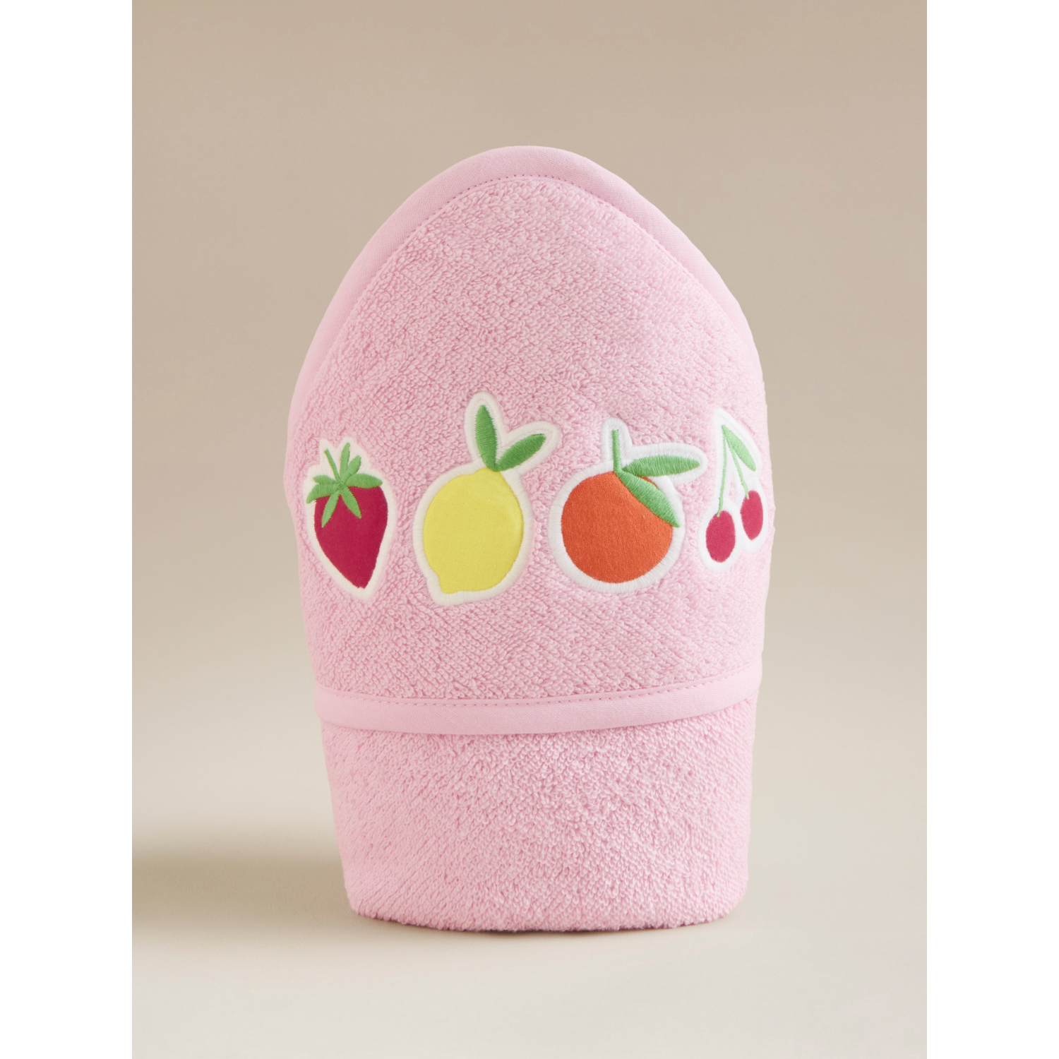 George Pink Mixed Fruit Cotton Hooded Towel