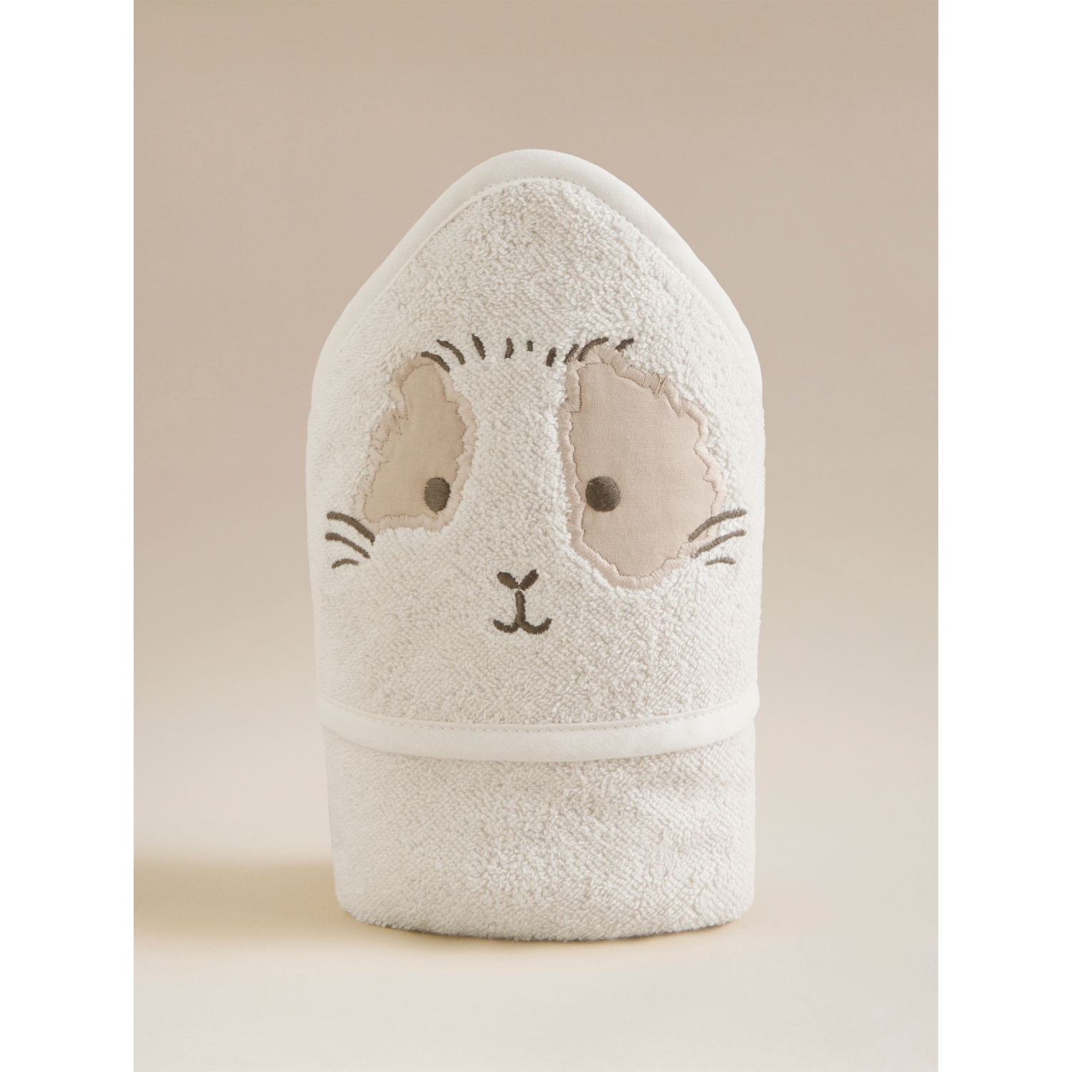 George Natural Guinea Pig Cotton Hooded Towel