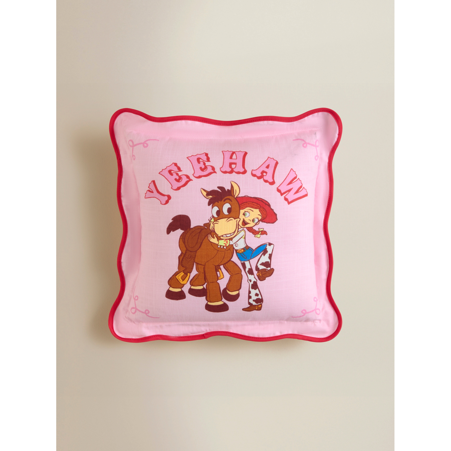 Disney Pink Toy Story Jessie Cowgirl Yee Haw Cushion