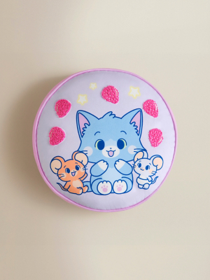Tom & Jerry Gokko Pink & Purple Cushion