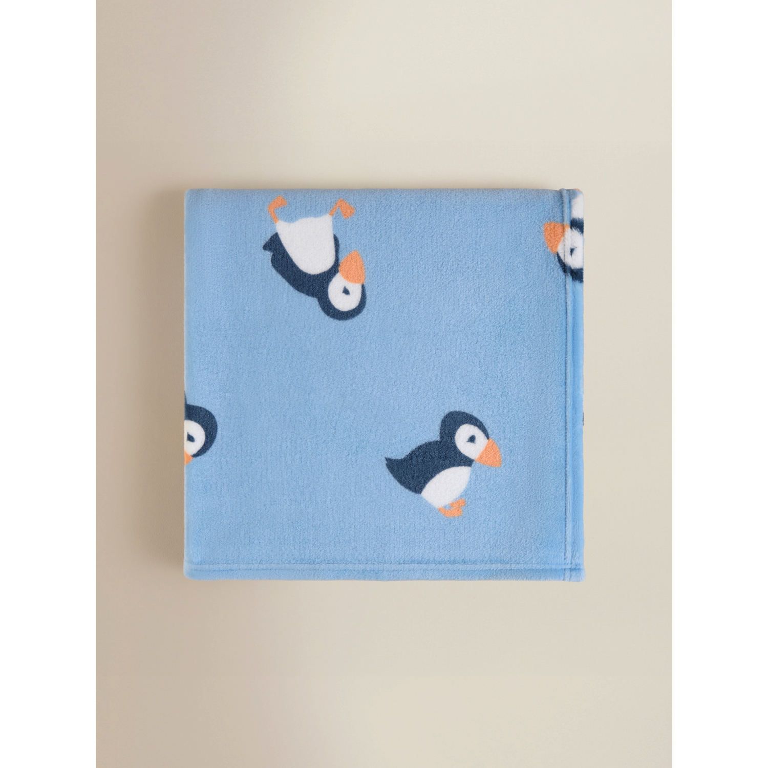 George Blue Puffin Fleece Blanket - 120Cm X 150Cm