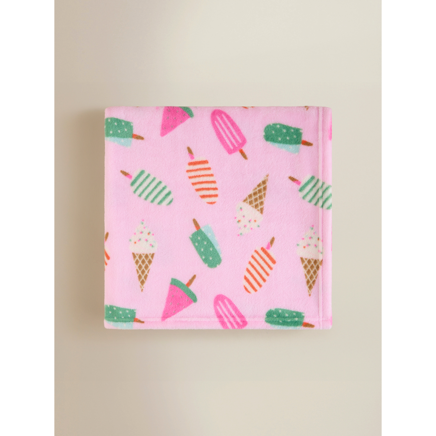 George Pink Ice Cream Fleece Blanket - 120Cm X 150Cm