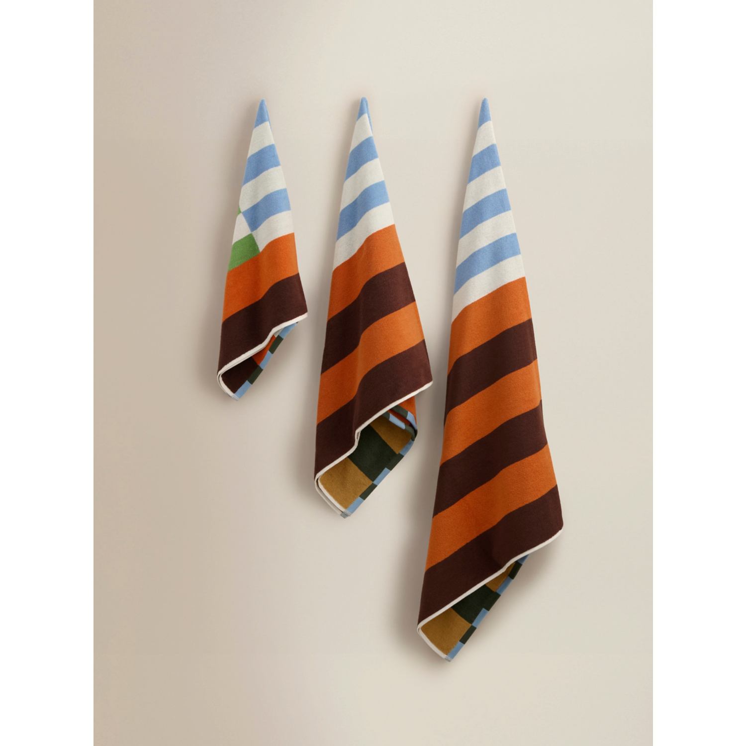 George Multi Chunky Stripe Reversible Cotton Towel Range