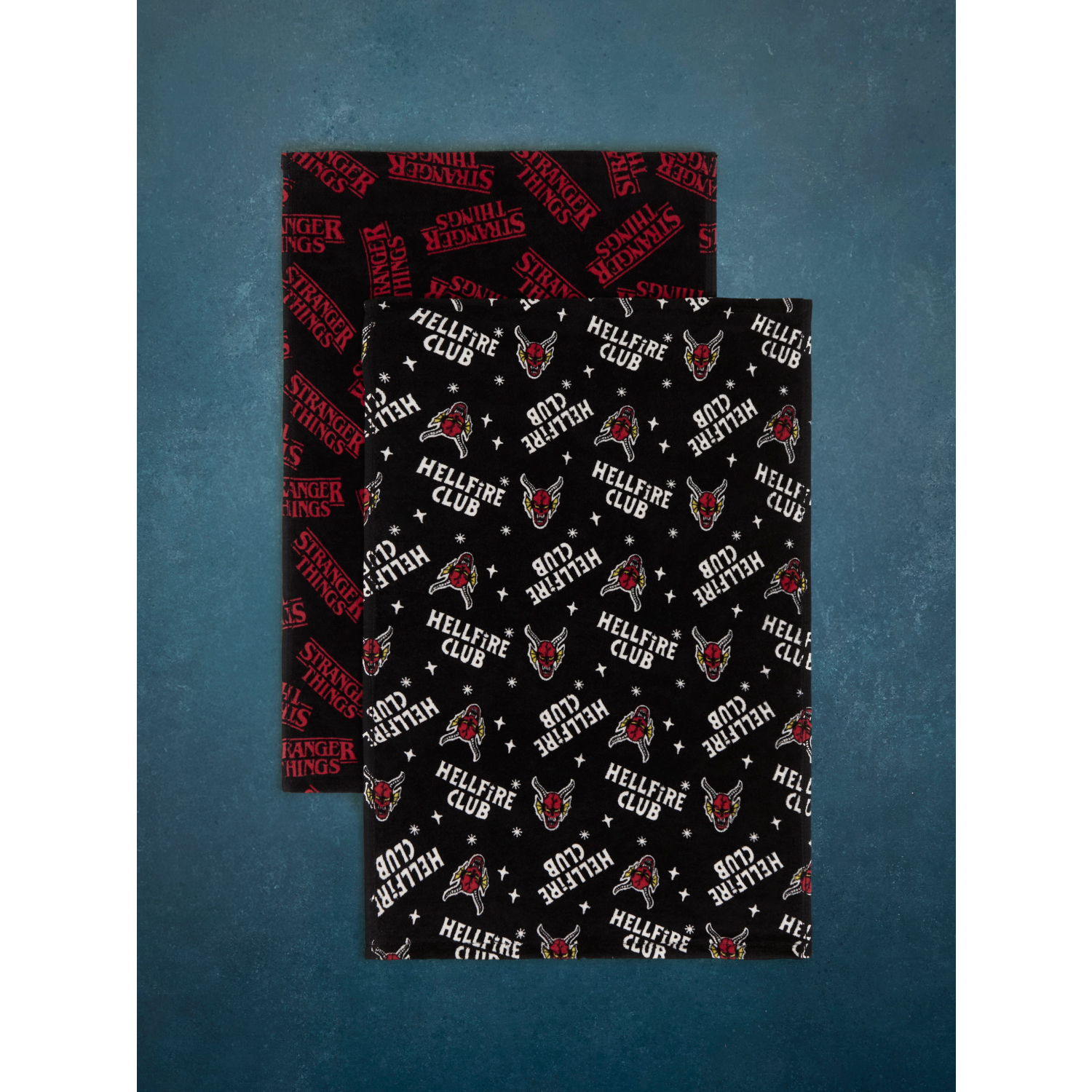 George Multi Stranger Things Cotton Guest Towel - Set Of 2