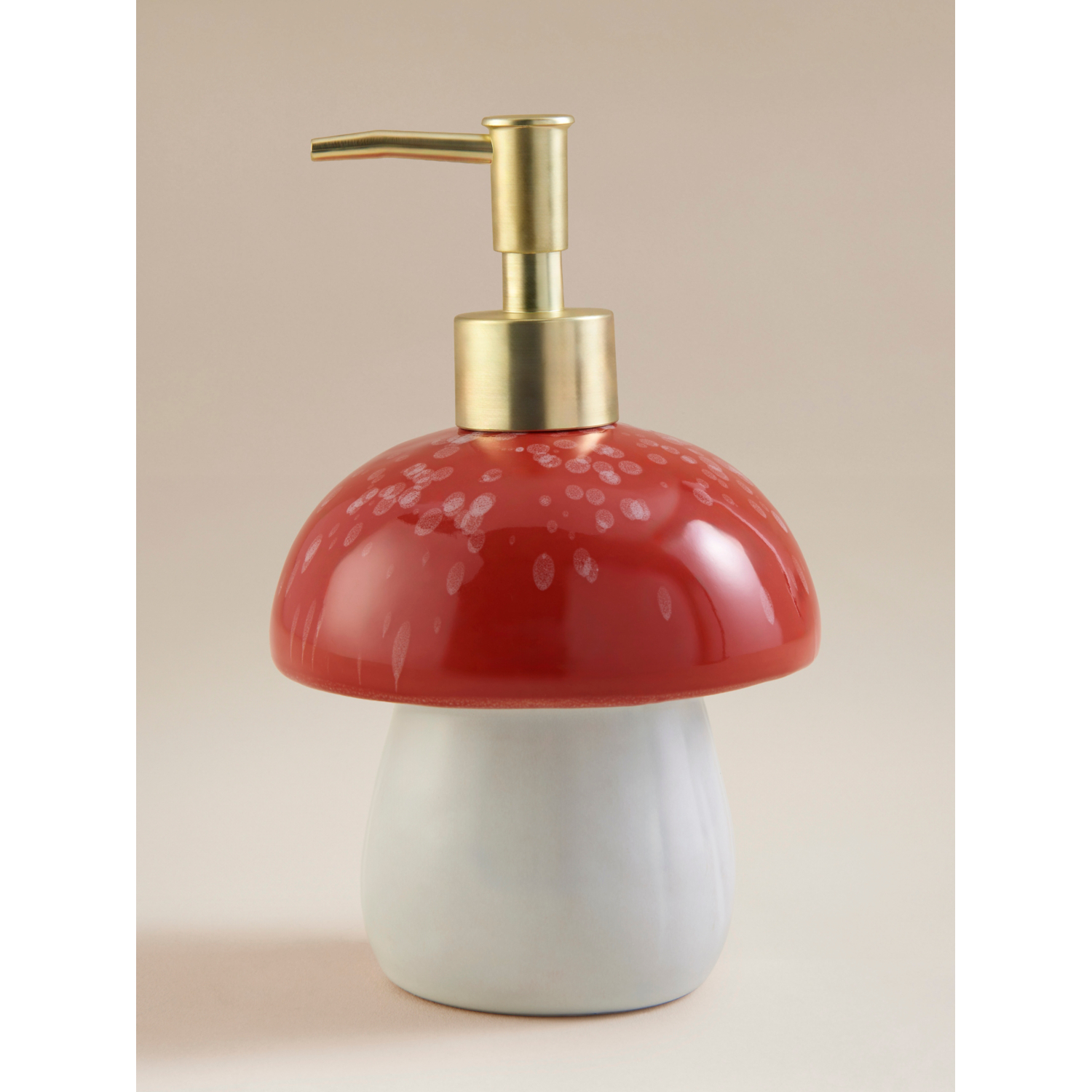 George Multi Reactive Glaze Toadstool Soap Dispenser