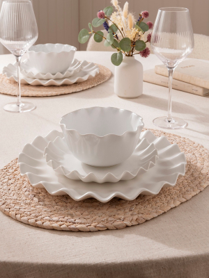 Stacey Solomon White Ruffle Dinner Set 12 Piece Home George at