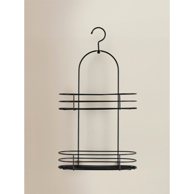 George Black Bathroom Hanging Wire Organiser - Black