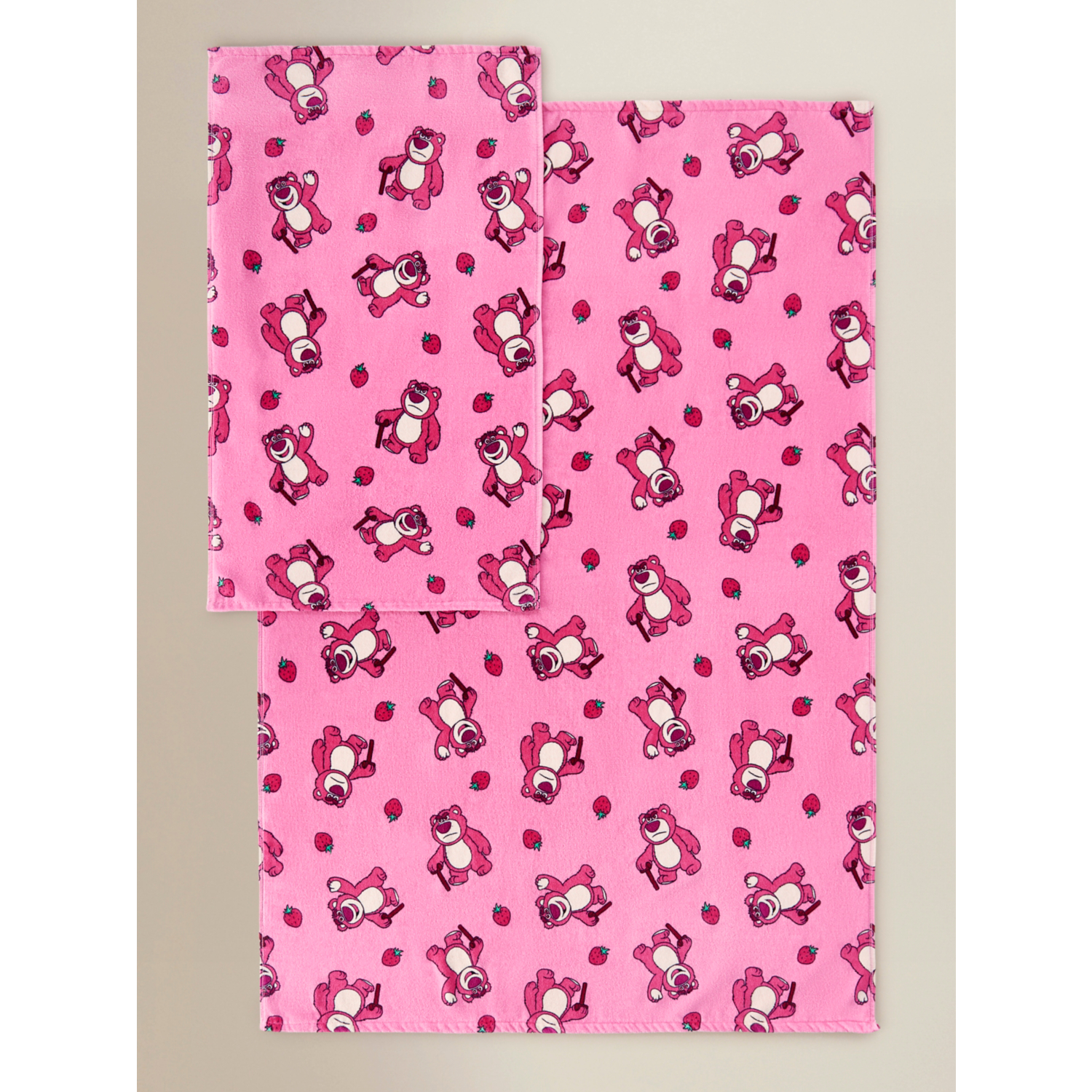 George Pink Toy Story Lotso Cotton Hand Towel & Bath Sheet Set