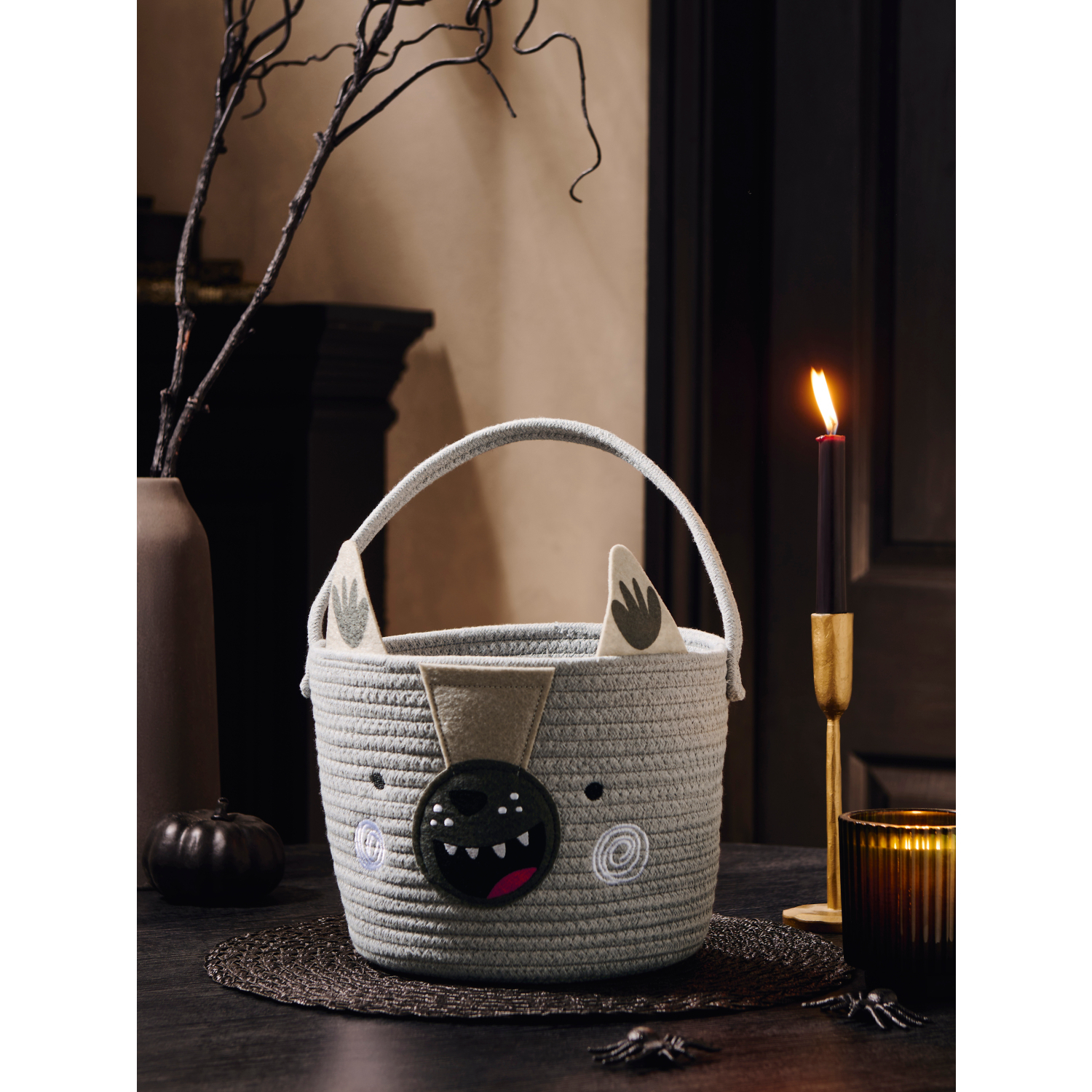 George Multi Halloween Wolf Rope Treat Bucket