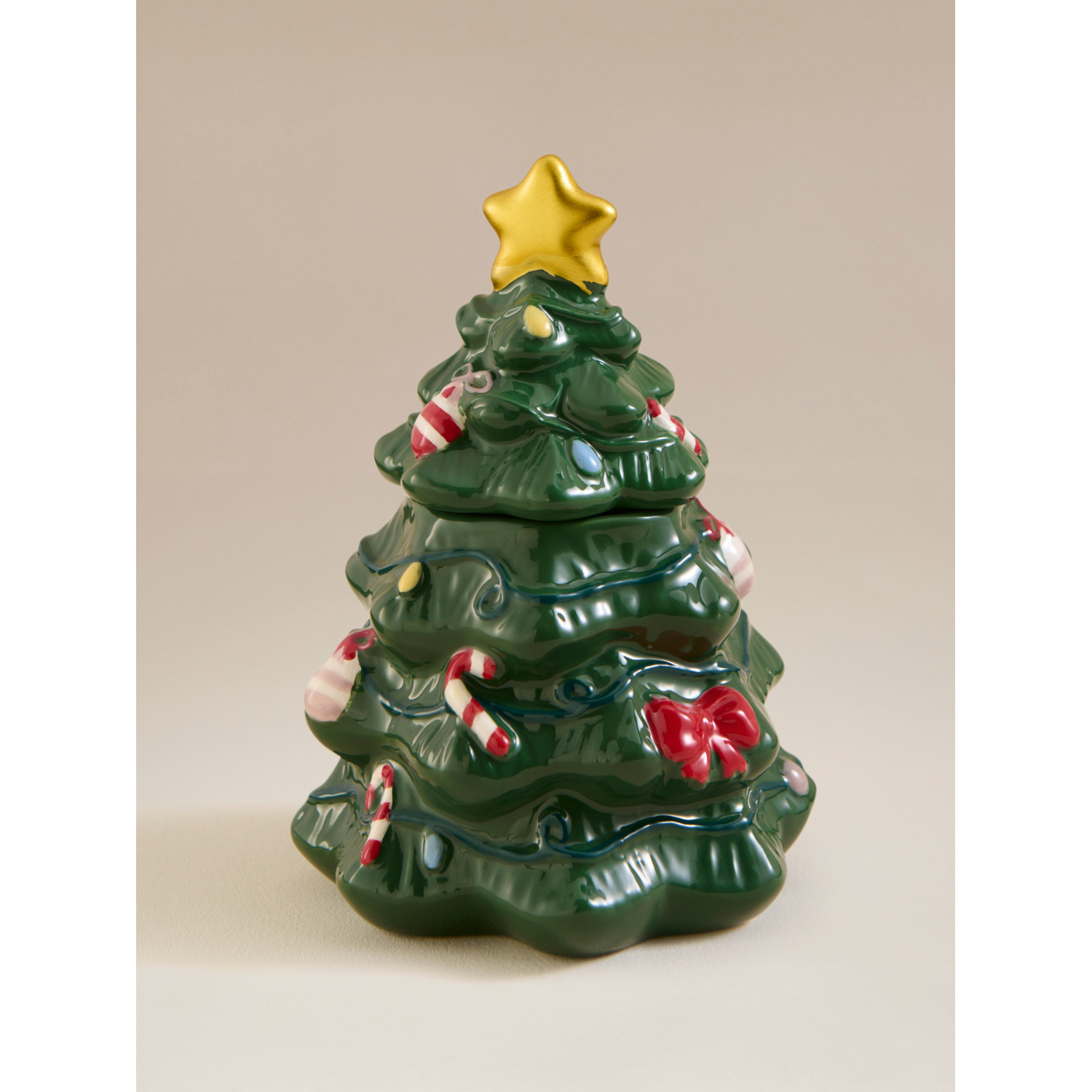 George Green Christmas Tree Ceramic Lidded Pot