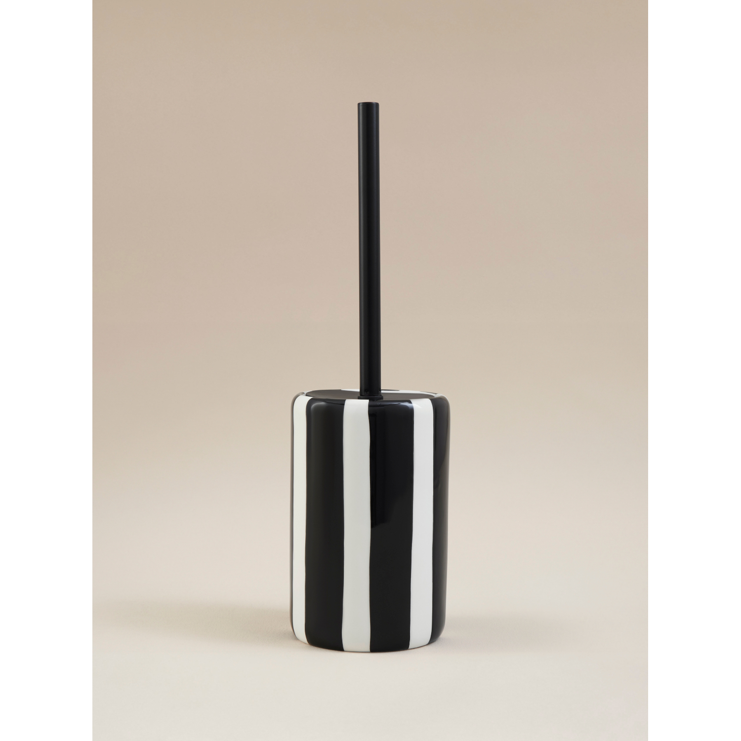 George Black & White Stripe Toilet Brush