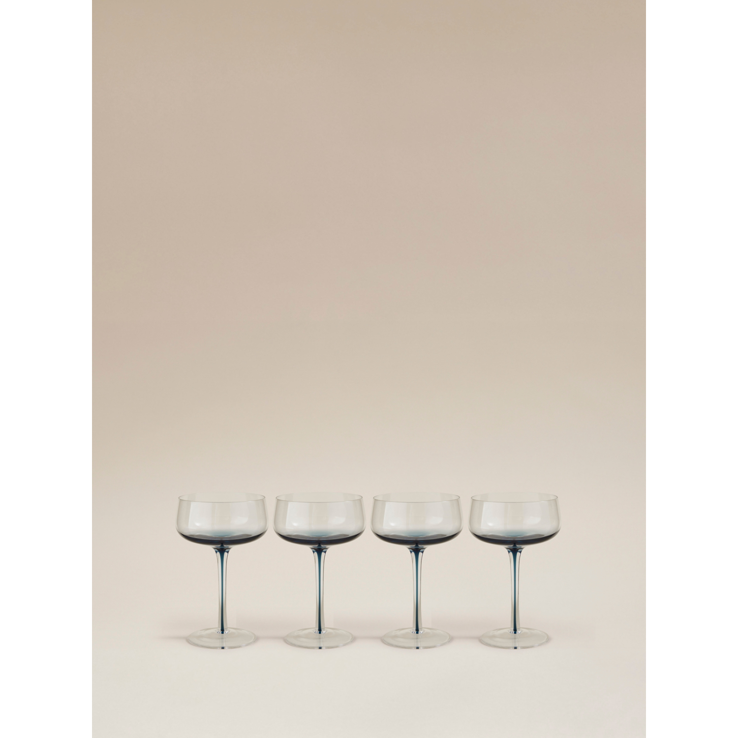 George Blue Stem Coupe Glass - Set Of 4