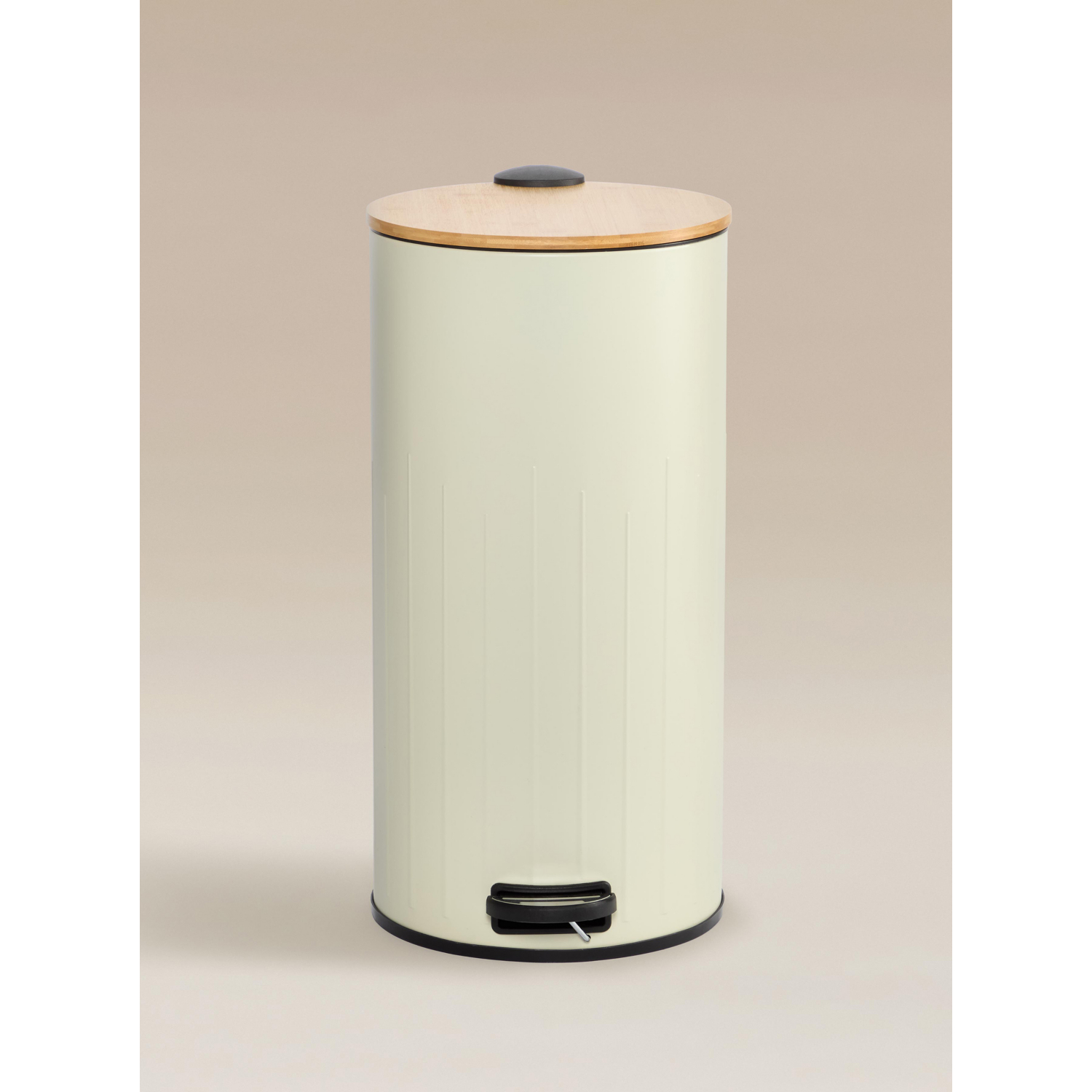 George Cream Scandi Style Pedal Bin 30L
