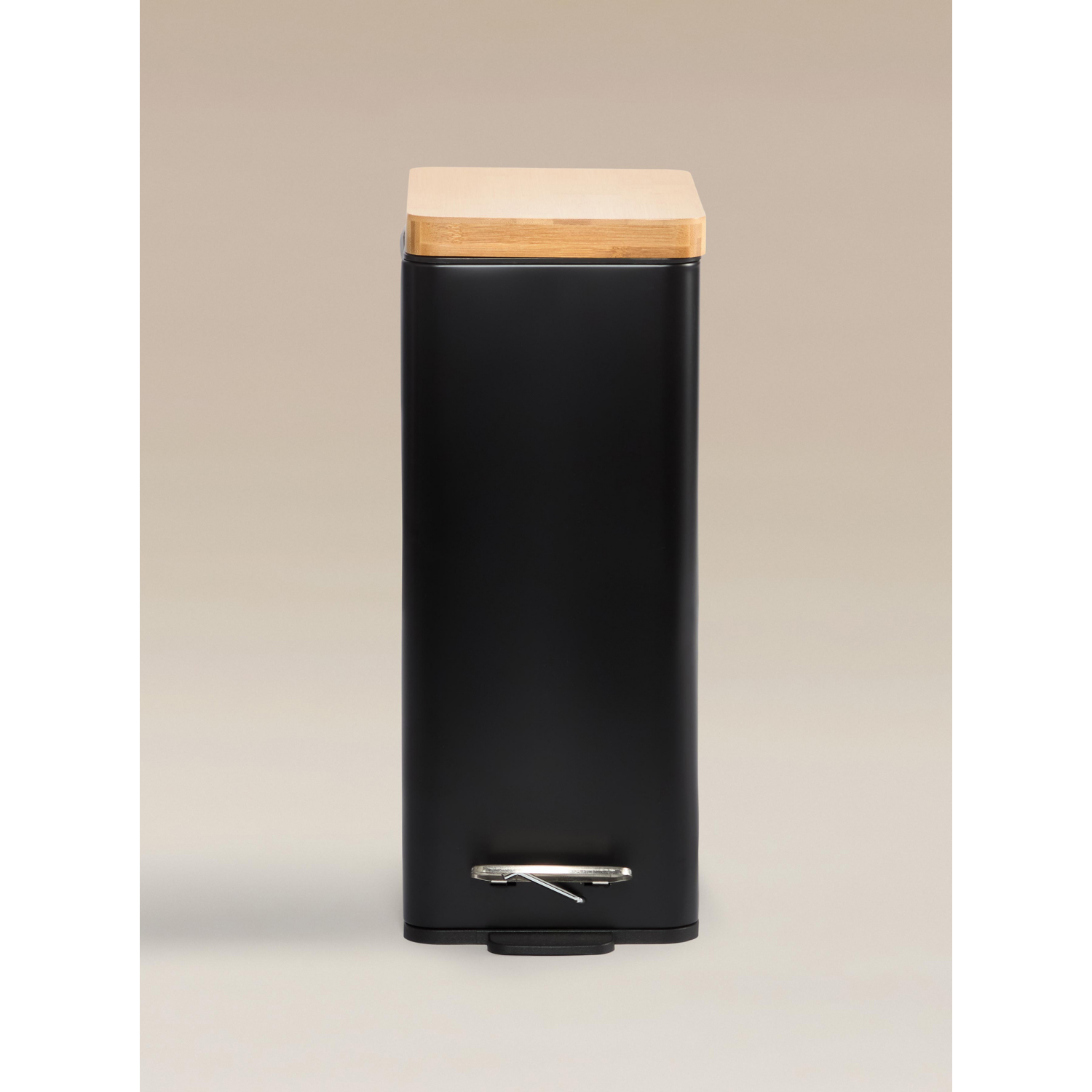 George Cream Black Pedal Bin 15L