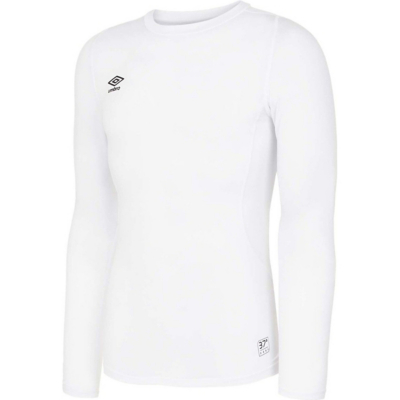 George Umbro Kids Core Long-Sleeved Base Layer Top - White