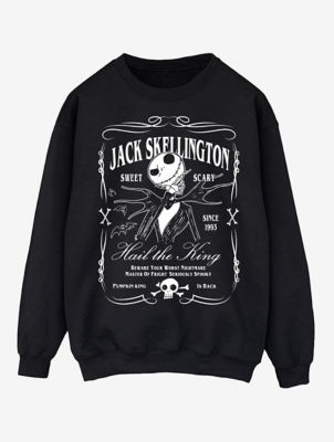 Nightmare Skellington Halloween Mens Black Sweatshirt Men at