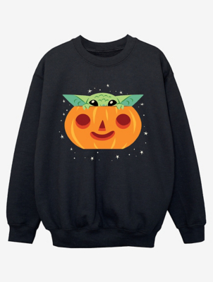 Halloween Grogu Pumpkin Girls Black Sweatshirt | Kids | George at ASDA