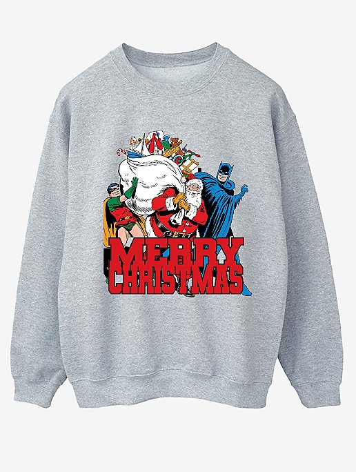 NW2 Batman Merry Christmas Comic Adults Grey Sweatshirt | Men | George at  ASDA