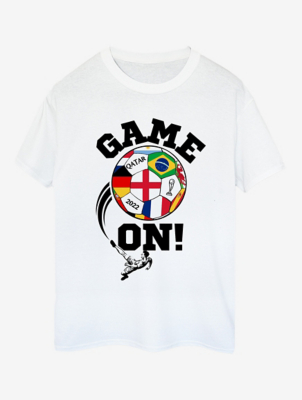 NW2 Football Game On Slogan Adult White Printed T Shirt Men George At ASDA