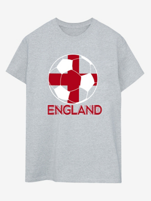 NW2 Football England Football Adult Grey Printed TShirt Men
