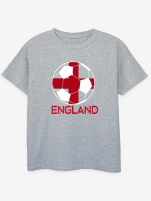 NW2 Football England Football Kids Grey Printed TShirt Kids