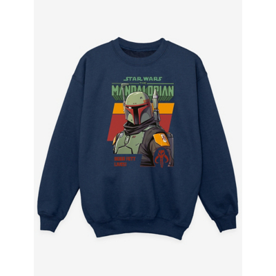 George NW2 Star Wars The Mandalorian Boba Kids Navy Sweatshirt