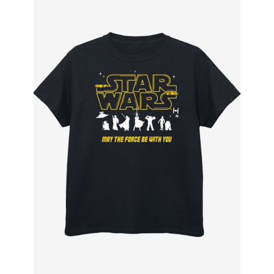 George NW2 Star Wars Silhouettes Kids Black Printed T-Shirt