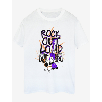 George NW2 Disney Mickey Mouse Rock Out Adult White T-Shirt