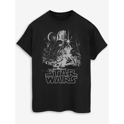 George NW2 Star Wars New Hope Poster Black Printed T-Shirt