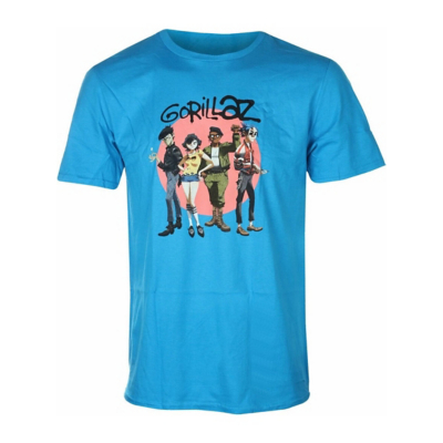 George Gorillaz Adult Group T-Shirt - Blue