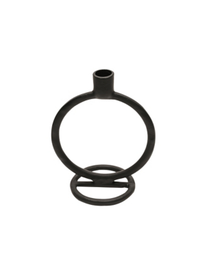 Hestia Dinner Candle Holder Circular Design Black Home at ASDA