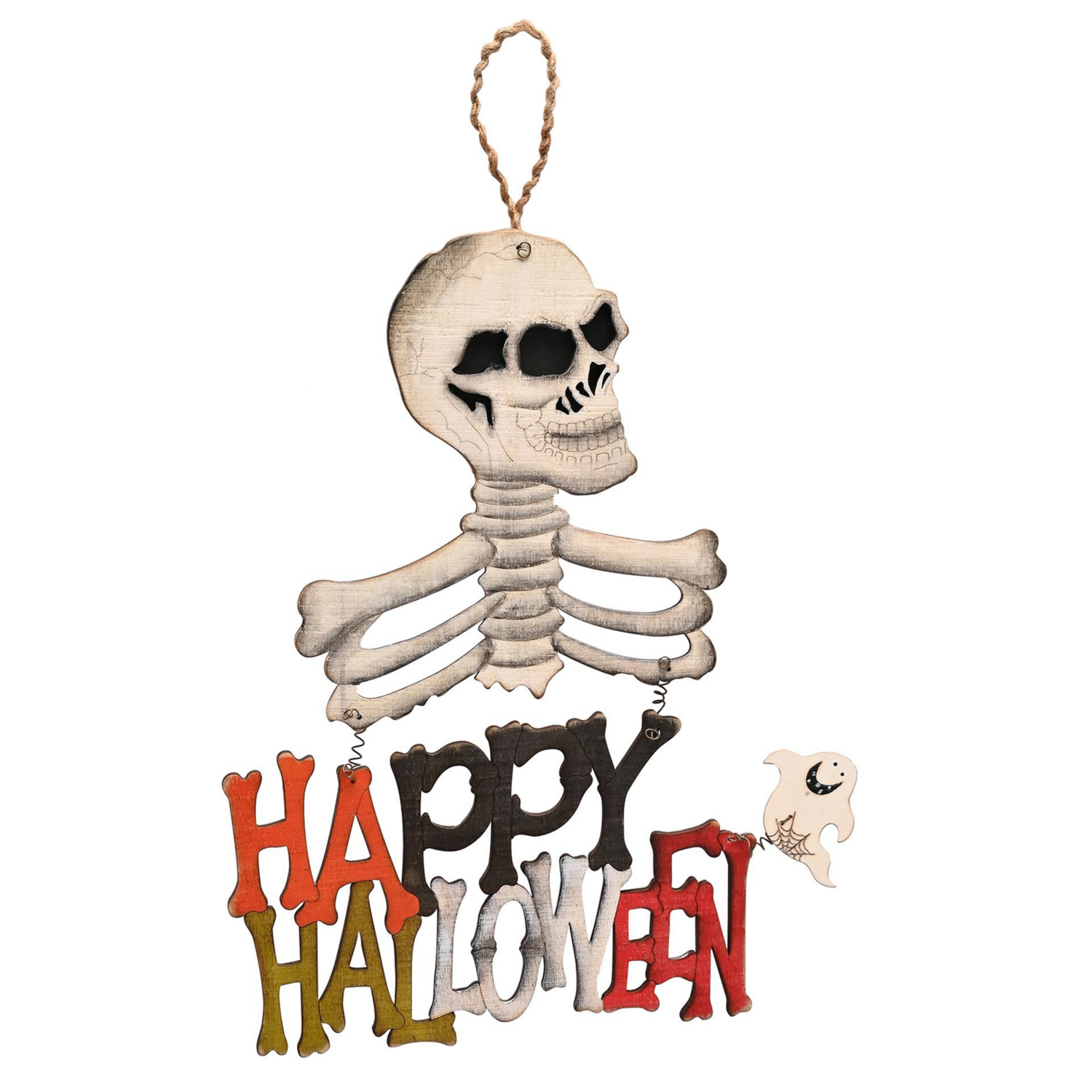 George Multi The Seasonal Gift Co Happy Halloween Skull Hanger