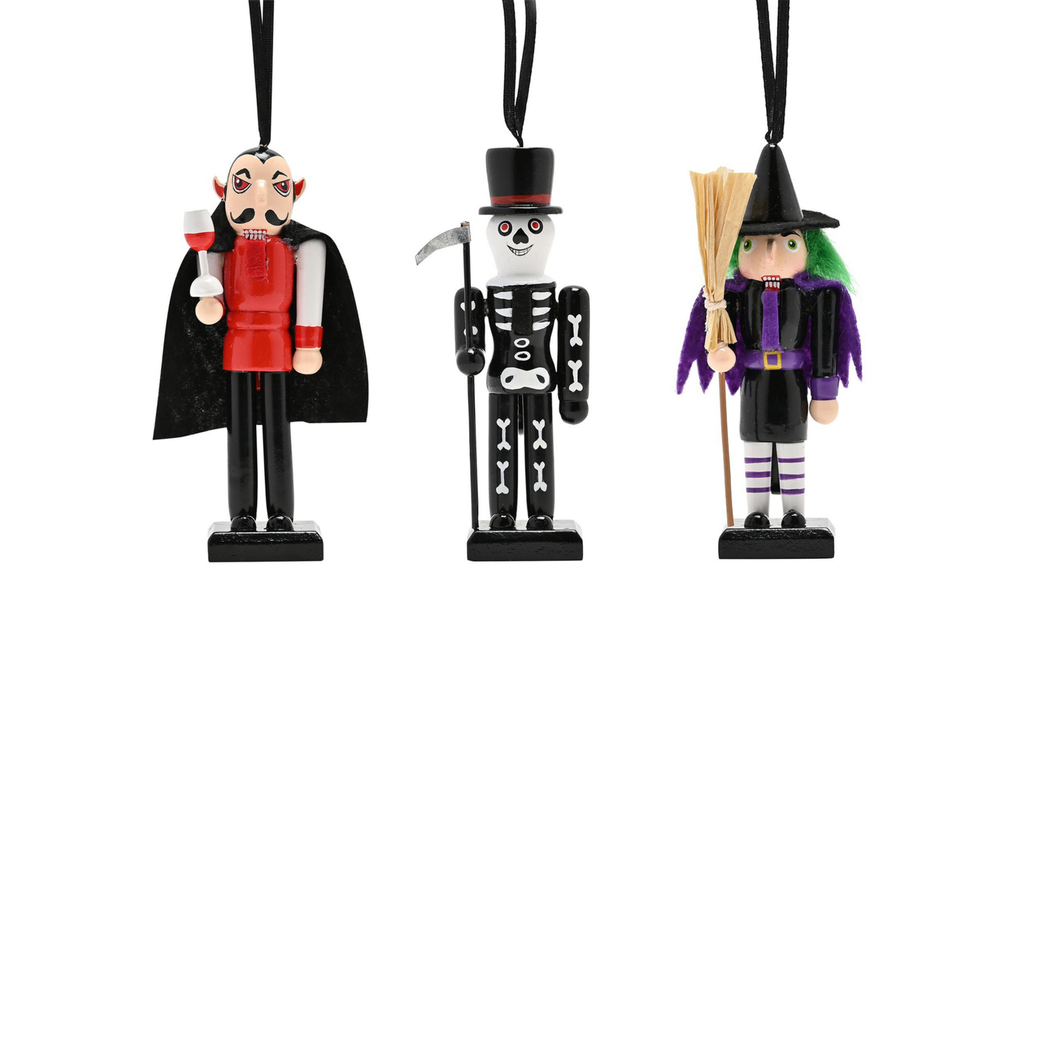 George Multi The Seasonal Gift Co Halloween Characters Wooden Nutcracker Set