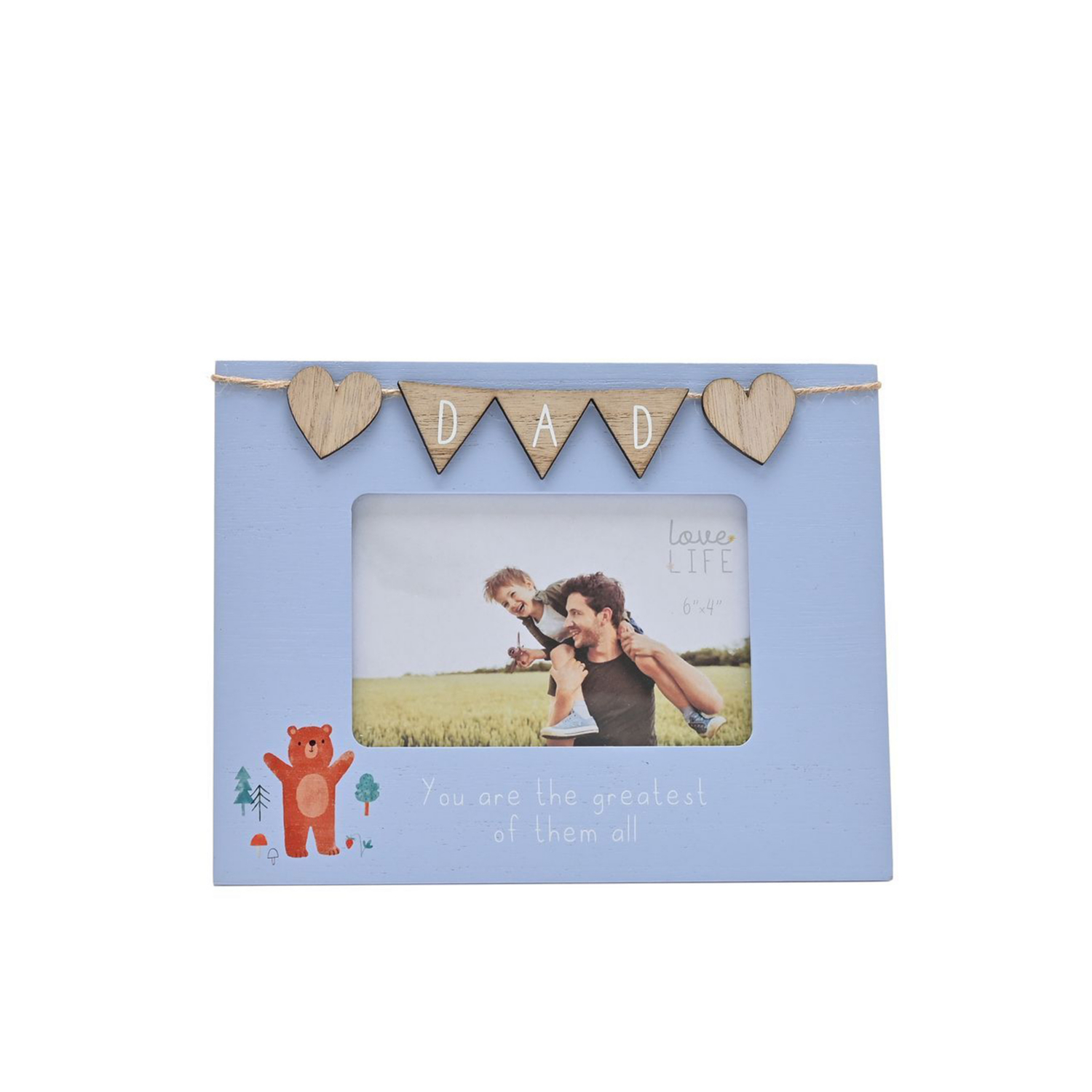 George Blue Love Life 6' X 4' Frame With Bunting Dad