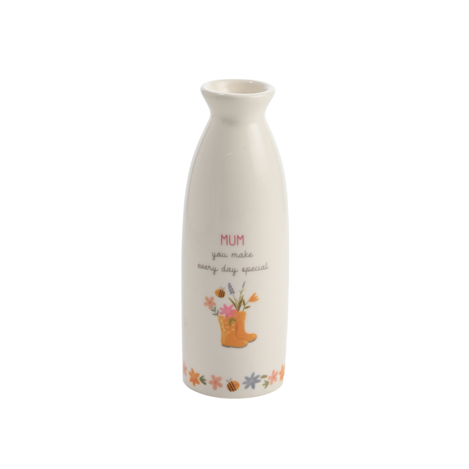 George White Love Life Stem Vase - Mum