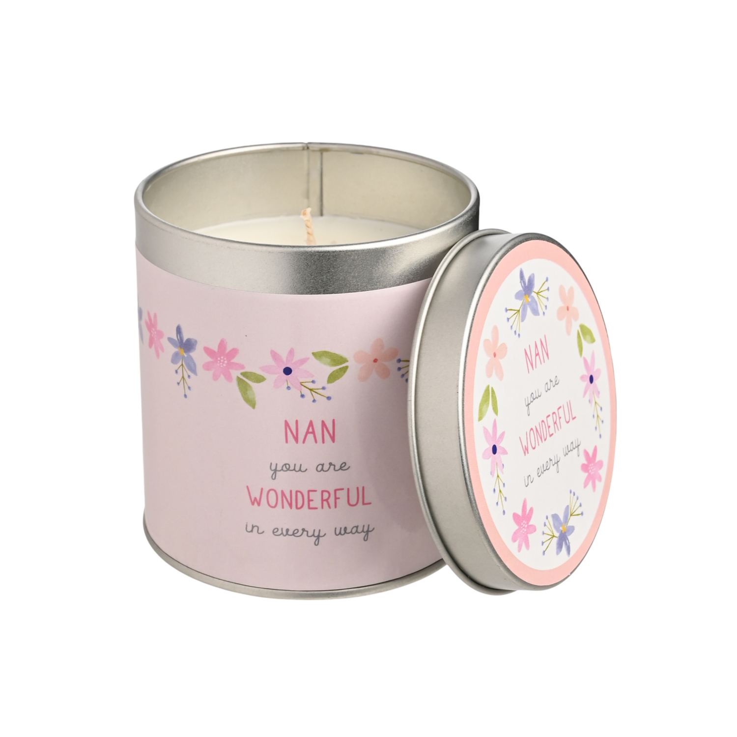George Pink Love Life Tin Candle - Nan