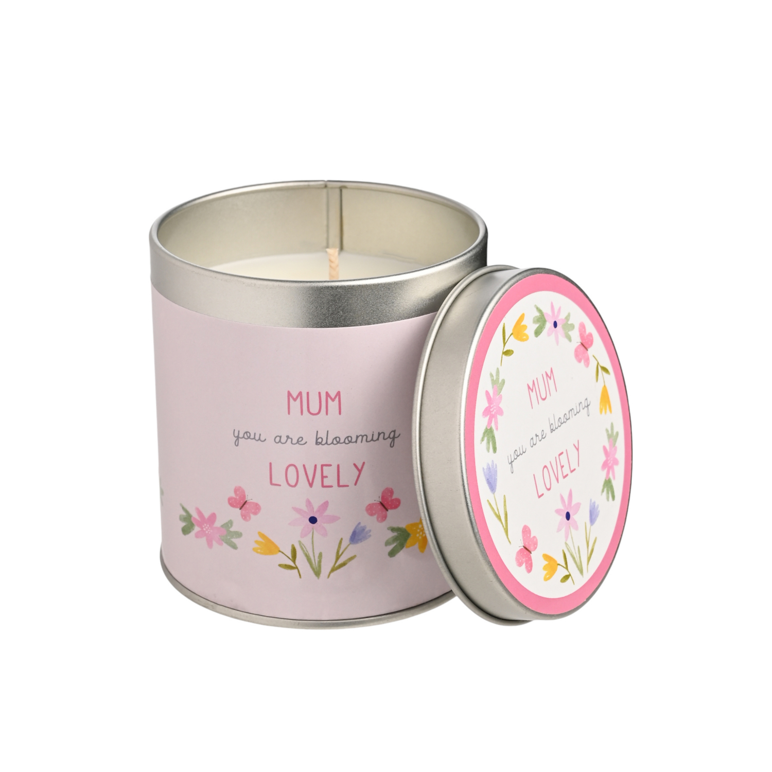 George Pink Love Life Tin Candle - Mum