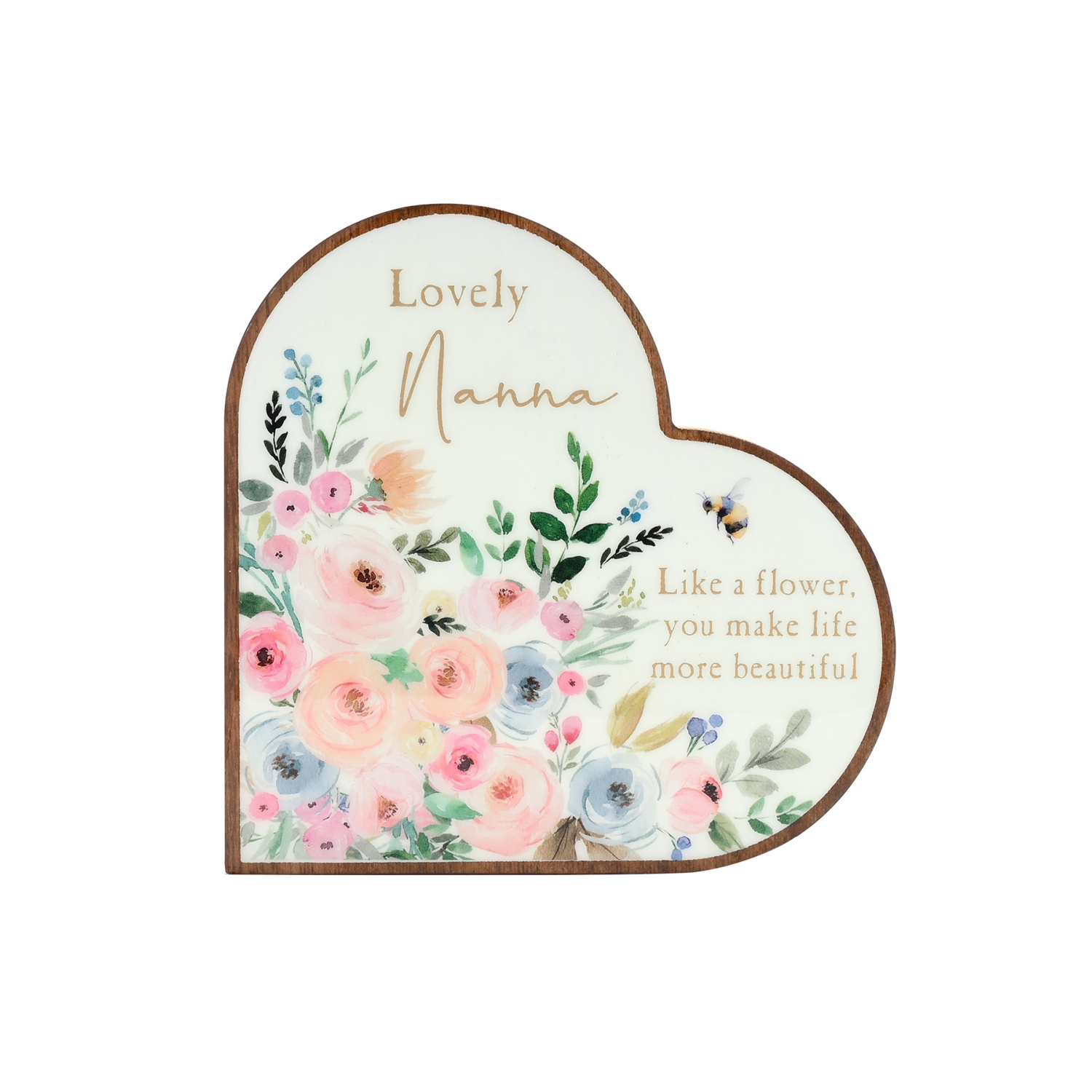 George White The Cottage Garden Mantel Heart Plaque - Nanna