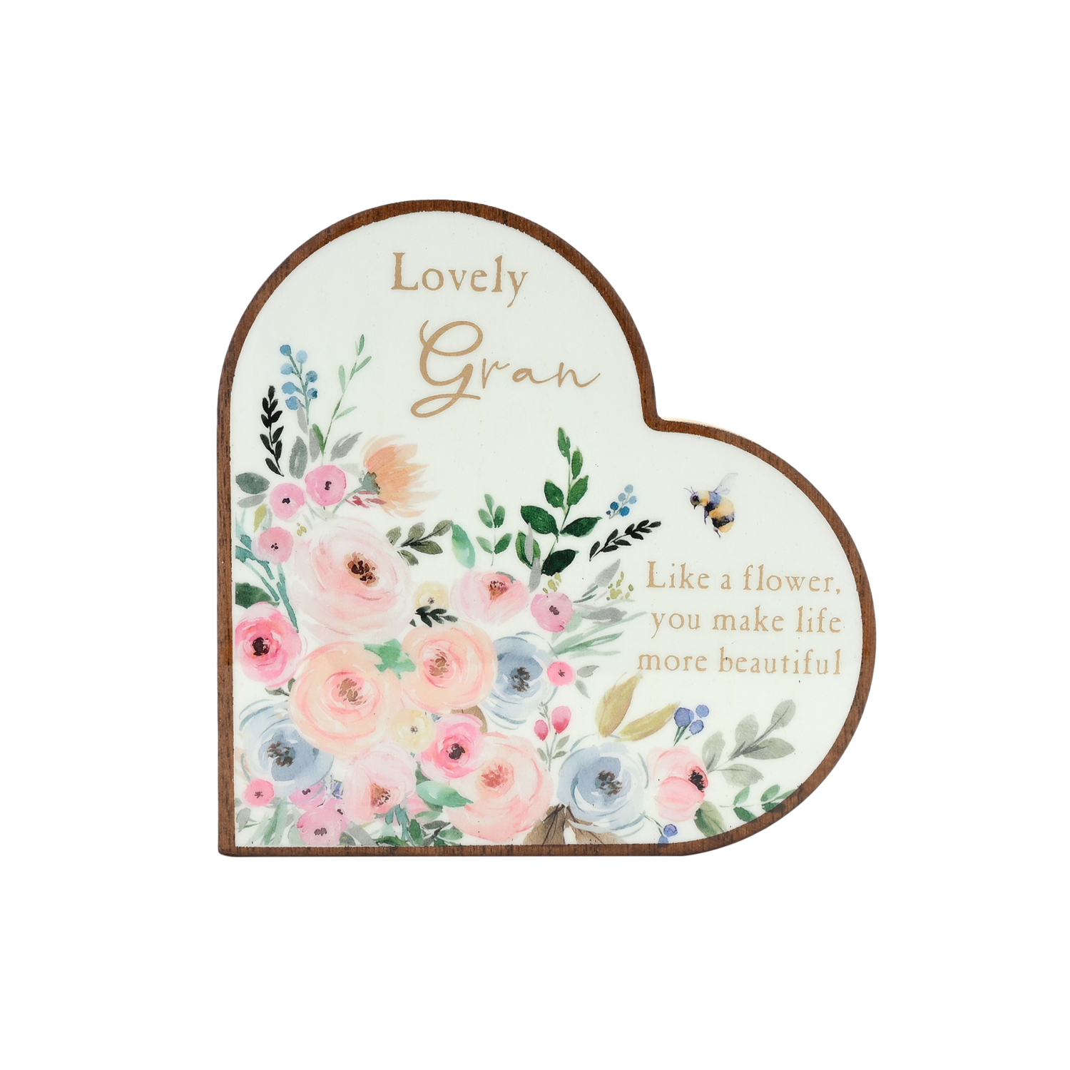 George White The Cottage Garden Mantel Heart Plaque - Gran