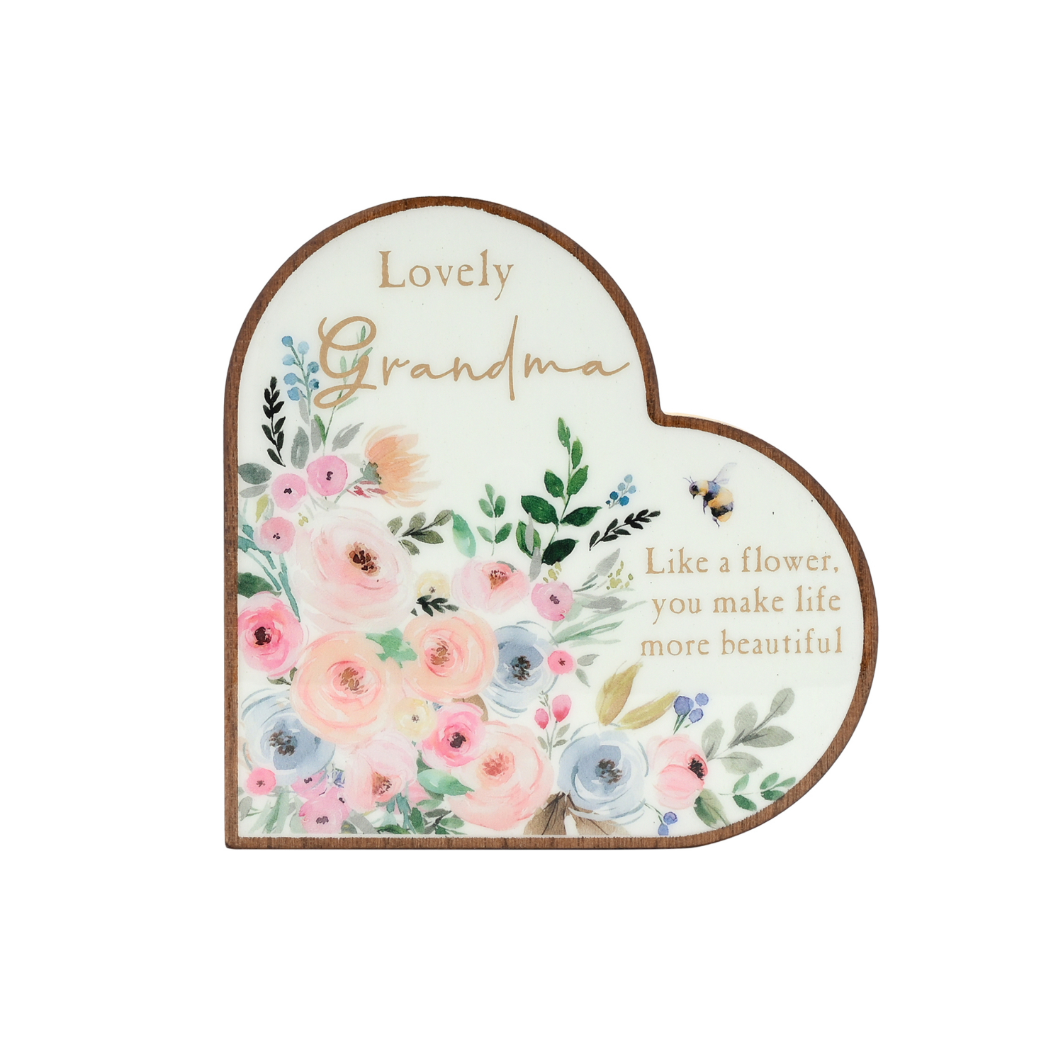 George White The Cottage Garden Mantel Heart Plaque - Grandma