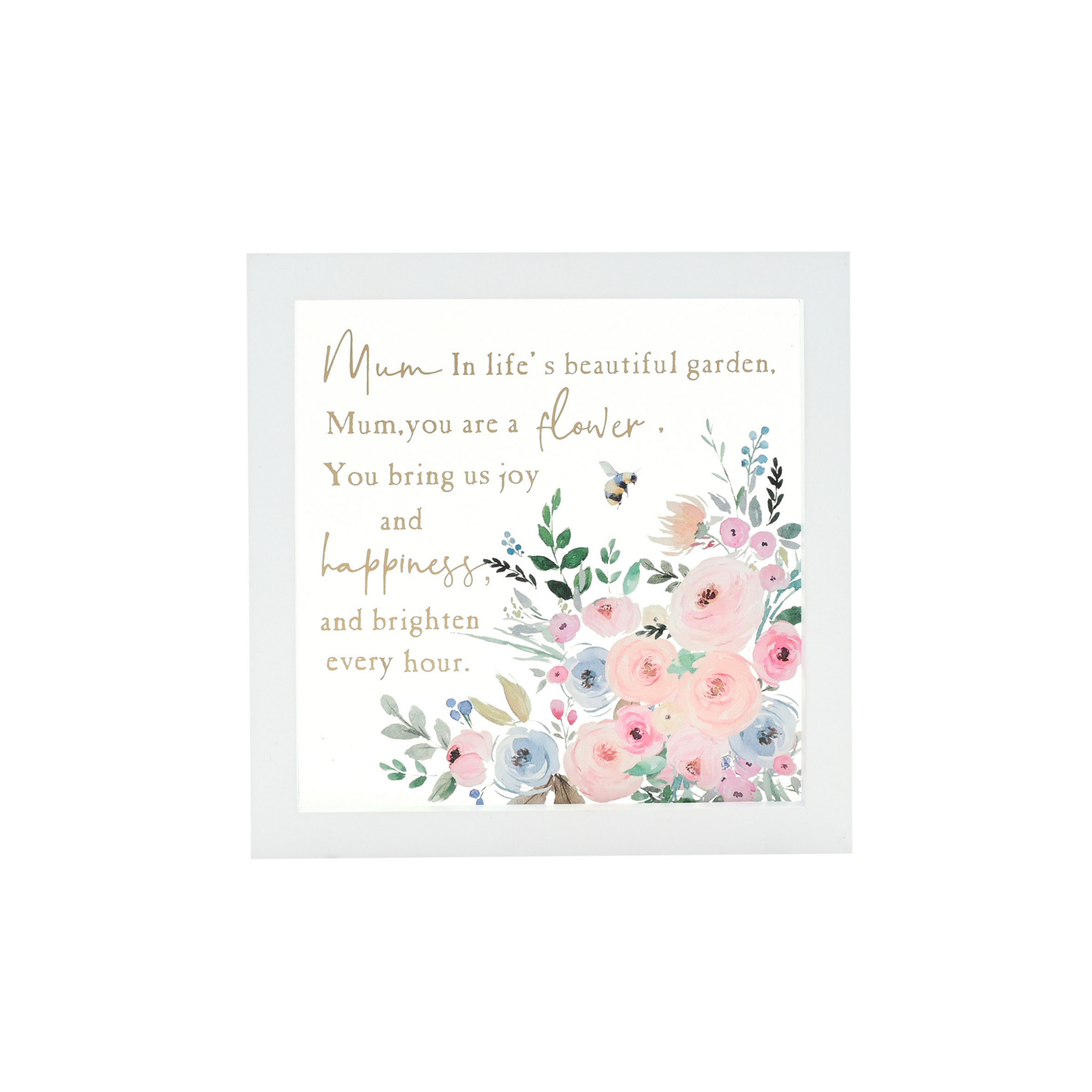 George White The Cottage Garden Framed Glass Plaque - Mum
