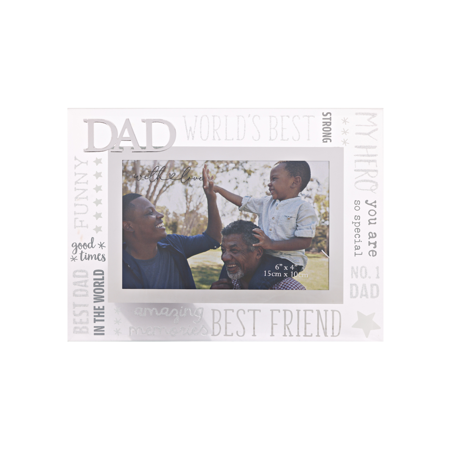 George Silver With Love Glass Frame With 3D Dad