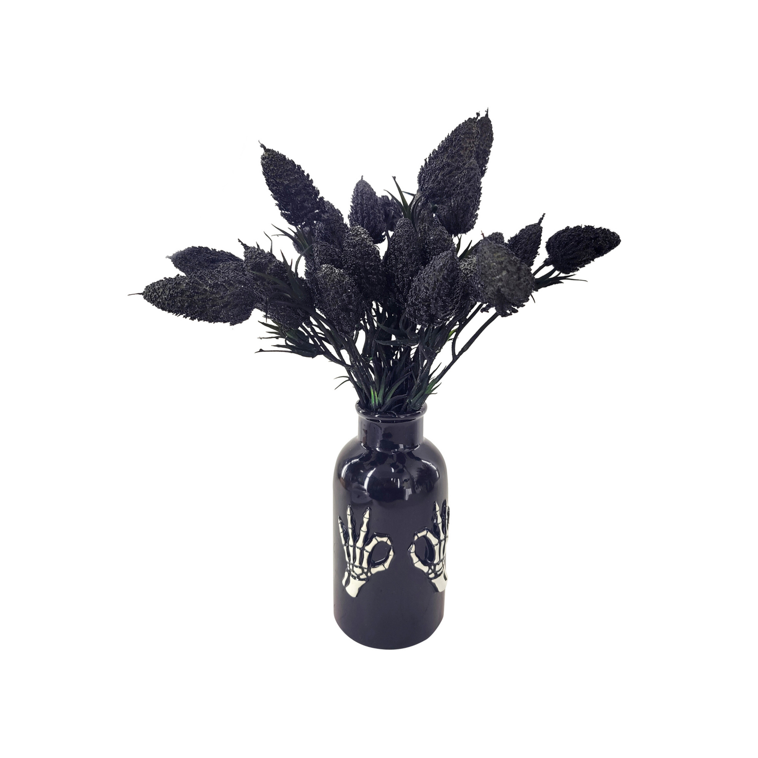 George Black The Seasonal Gift Co Fruit Foliage Display In A Skeleton Hand Vase