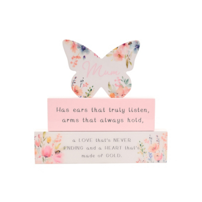 The Cottage Garden Stacking Plaque Mum, Multi