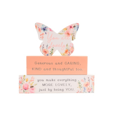 The Cottage Garden Stacking Plaque Lovely, Multi