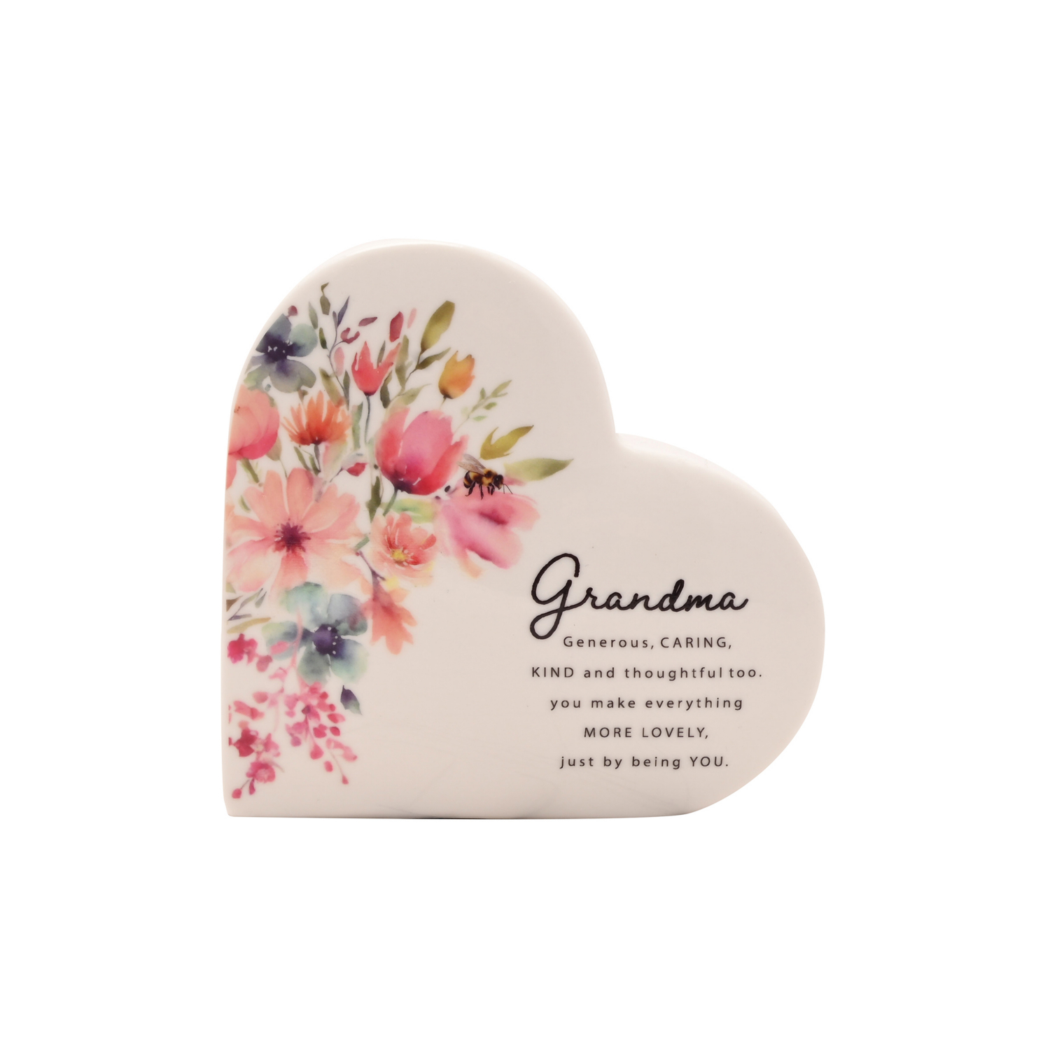 George Multi The Cottage Garden Ceramic Heart - Grandma