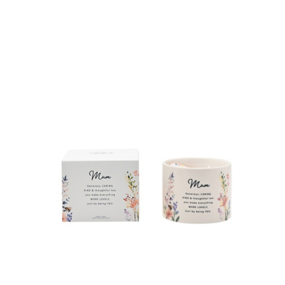 The Cottage Garden 2 Wick Ceramic Candle Mum, Multi