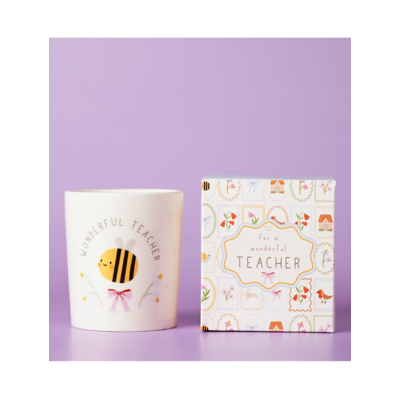 Love Life Ceramic Candle 190g Teacher, White