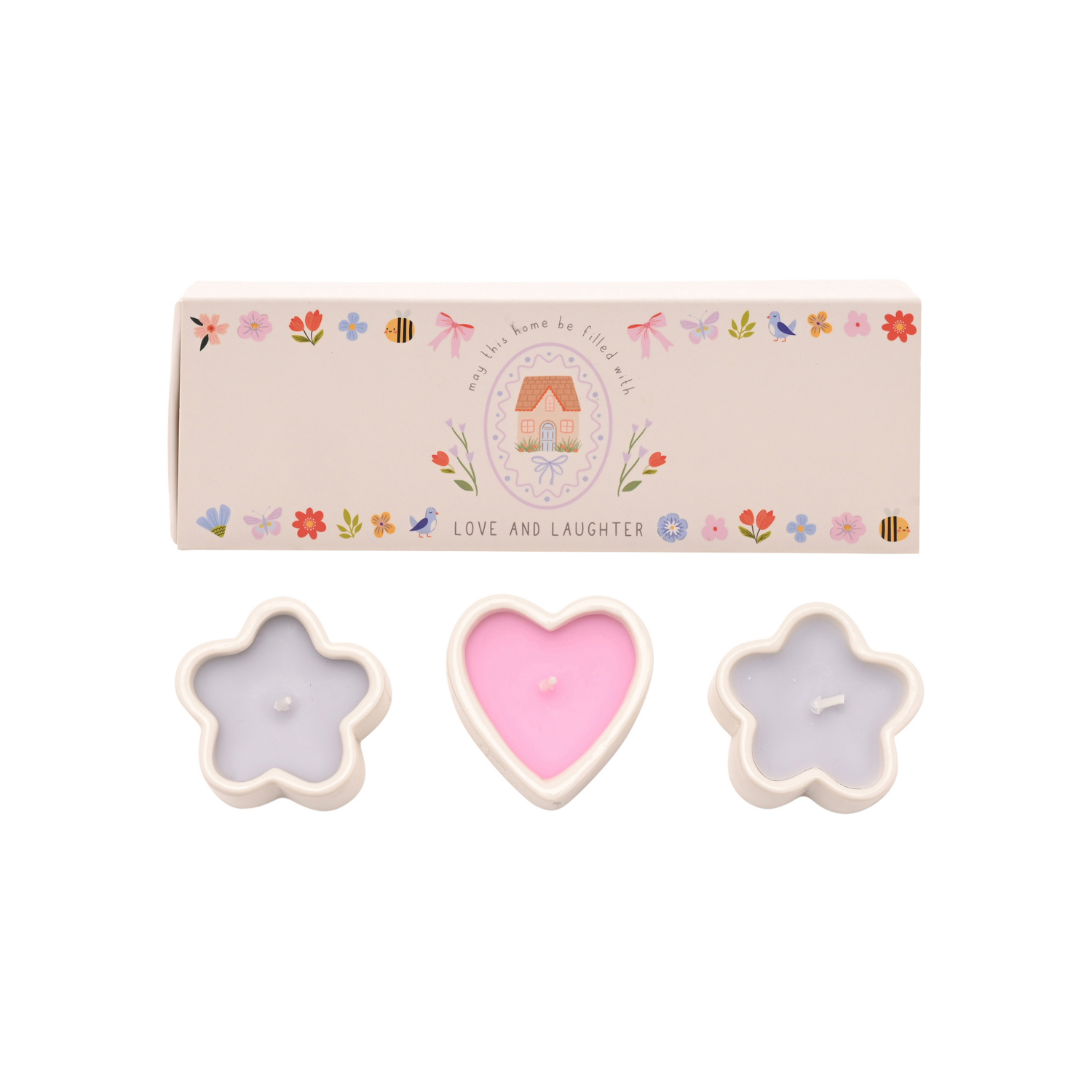 George Multi Love Life Set Of 3 Mini Candles - Home