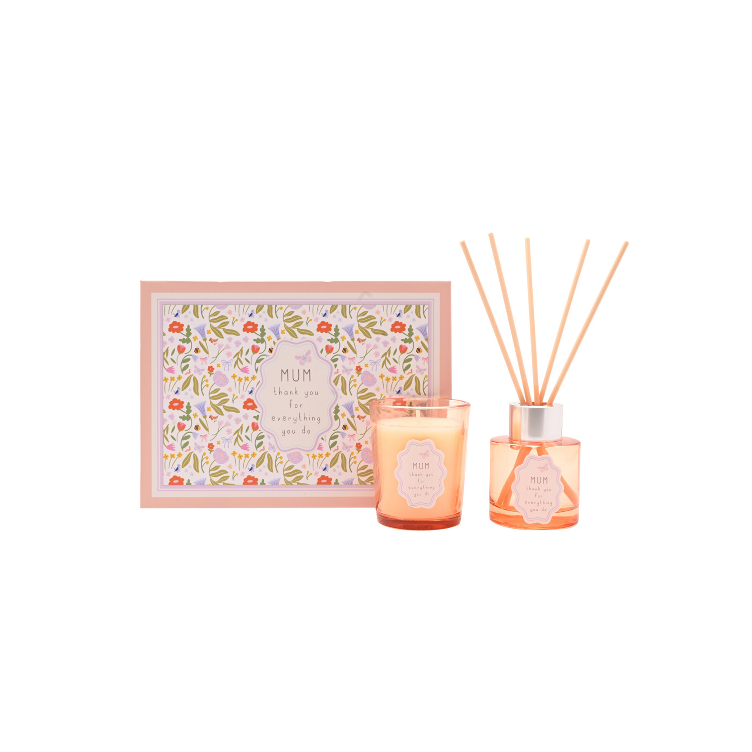 George Orange Love Life Mini Candle & Diffuser Set - Mum